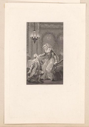 Frank van Borselen kneeling before Jacoba of Bavaria