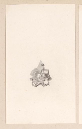 Book chest with liberty cap on a pike