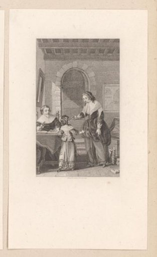 Hugo Grotius with his wife Maria van Reigersberch and daughter Cornelia at Loevestein, 1621