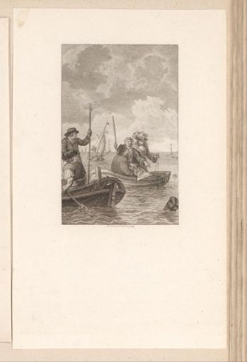 Johan de Witt in a rowboat on the Spaanse Gat