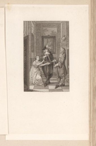 Johan de Witt held back by his daughter