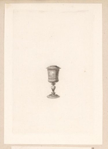 Golden cup with lid, presented to Cornelis de Witt on the occasion of the Raid on Chatham, 1667