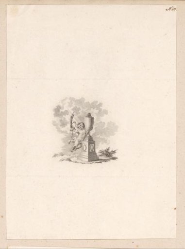 Putto with a goblet on a pedestal