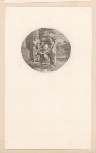 Lazarus receives a rose from the son of his gardener