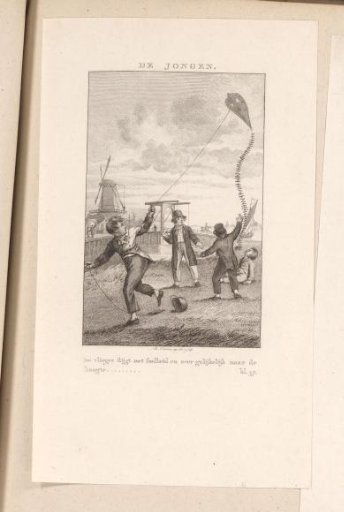 Boy flying a kite