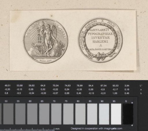 Commemorative medal on the 400th anniversary of the invention of printing, 1823