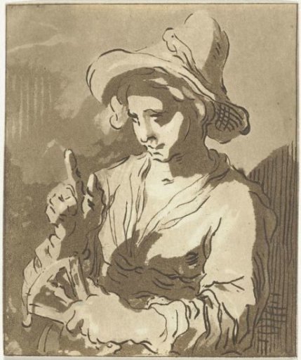 Young woman with a fan