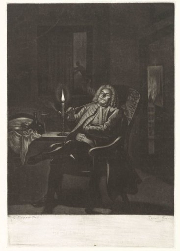 Man smoking a pipe
