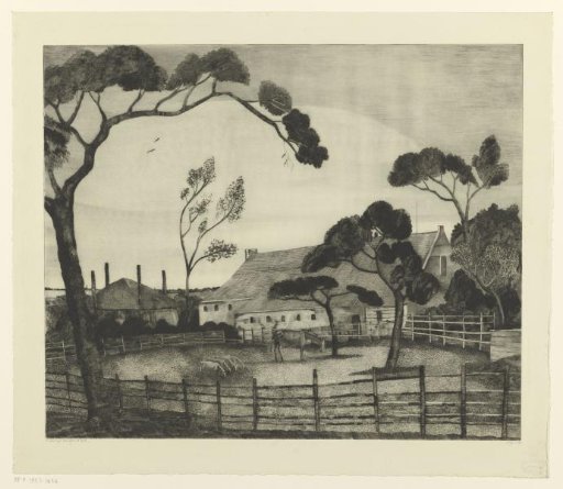 Dutch landscape with farm and meadow