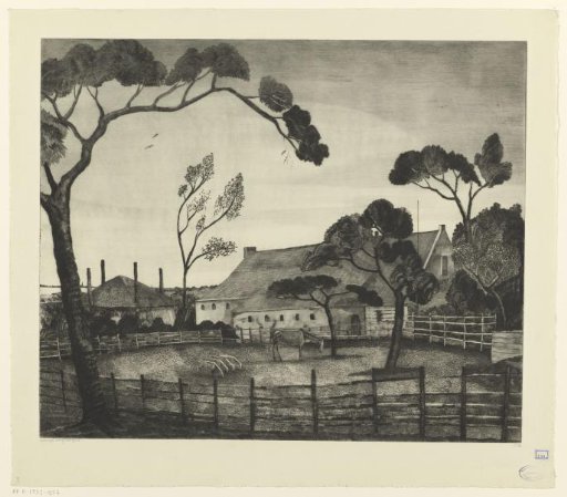 Dutch landscape with farm and meadow