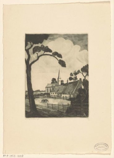 Landscape with Church and Farmhouse