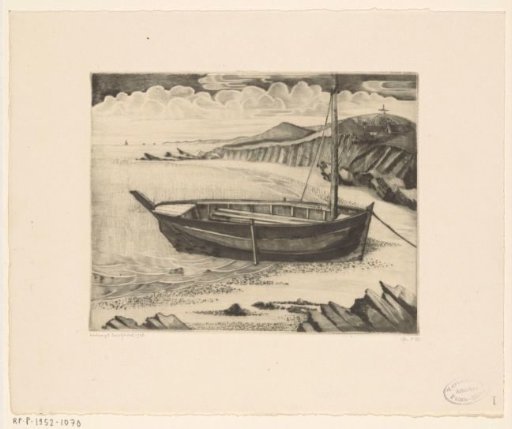 Boat on a Breton beach
