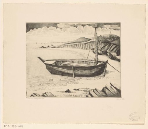 Boat on a Breton beach
