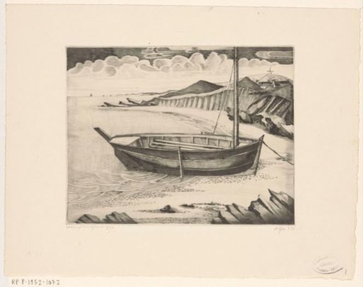 Boat on a Breton beach