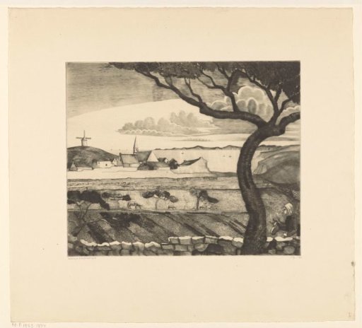 Coastal landscape with country road