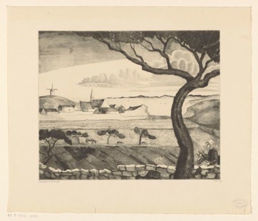 Coastal landscape with country road