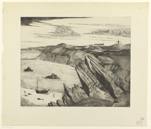 Breton coastal landscape with cliffs