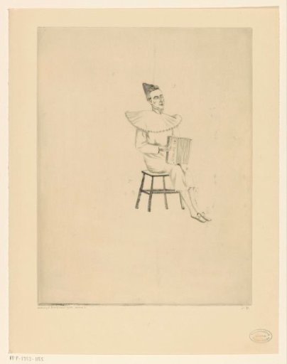 Clown with accordion