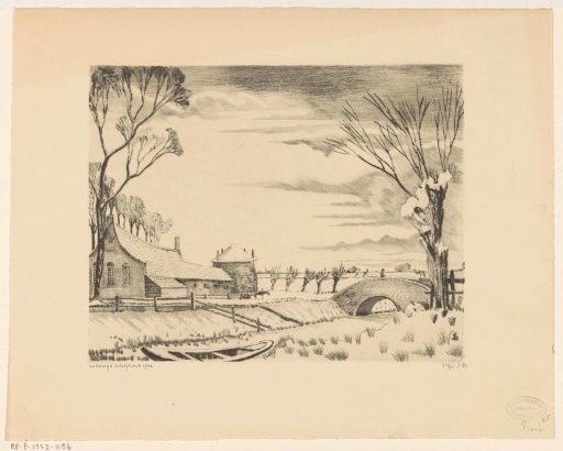 Farmhouse in a Winter Landscape