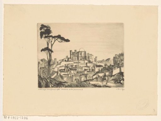Town with City Walls on a Hill in Provence