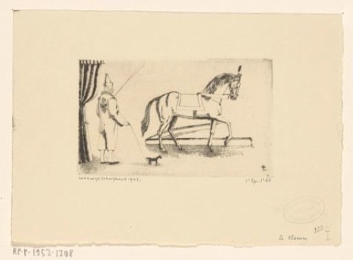 Clown Training a Horse