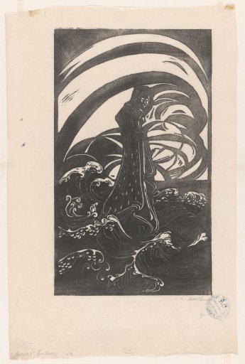 Woman in the waves