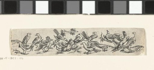 Frieze with Birds, with an Owl Attacked by Three Birds