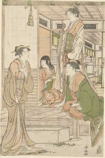 Yoshitsune Serenading Joruri Hime