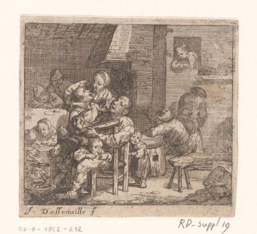 Interior with a violinist