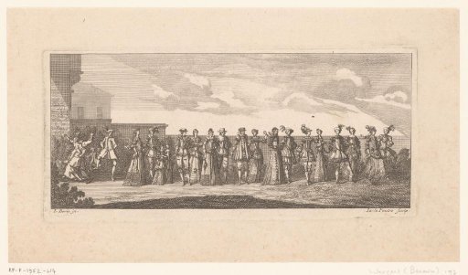 Procession of Masked Figures during Carnival 1683