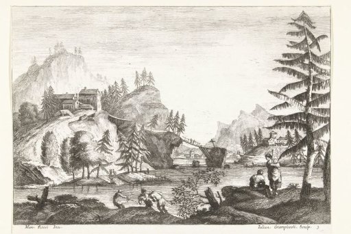 Landscape with a river and a few figures