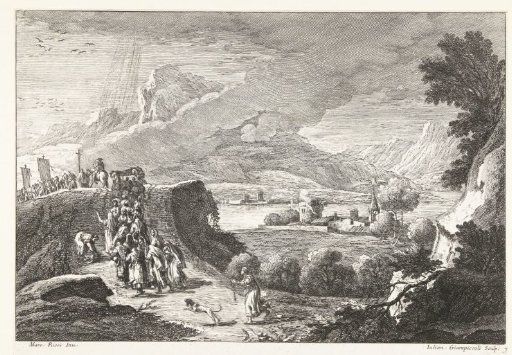 Landscape with a funeral procession