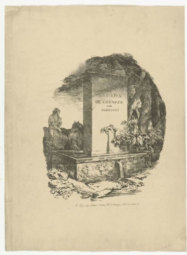 Title page with a drinking trough