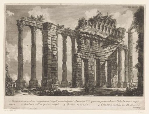 Remains of the Temple of Hadrian at Rome