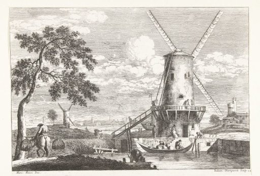 Landscape with a mill on water