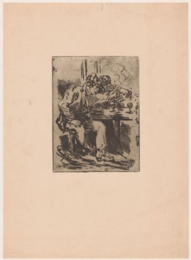 Two Men at a Café Table