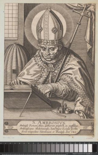 St. Ambrose in his study