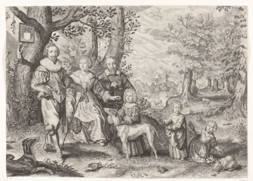Portrait of Guy Michel Lejay and his family
