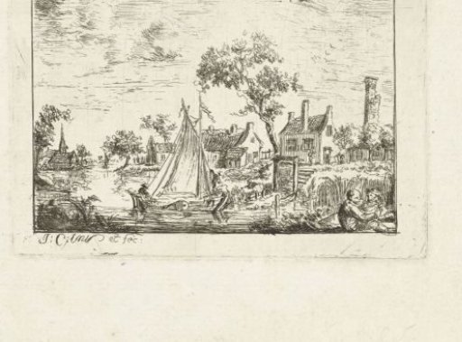 Canal with sailing boat