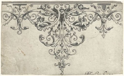 Point with vines in the form of a lambrequin