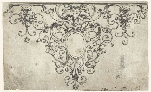 Point with an oval, empty compartment