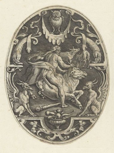 Hercules catches the Cretan Bull