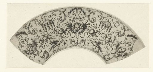 Border with cherubs and baldachins