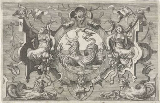 Cartouche with a sea creature