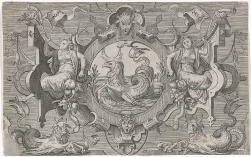 Cartouche with a sea creature