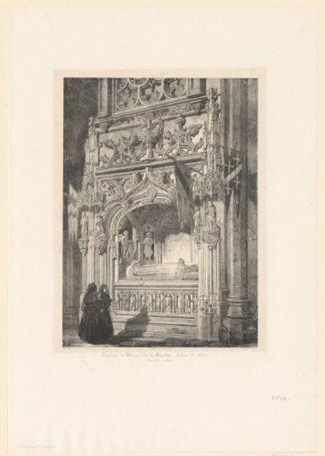 View of the funeral monument of Margaret of Bourbon