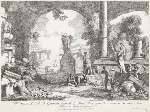 Landscape with ruins