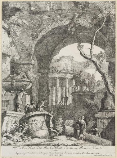 Landscape with ruins
