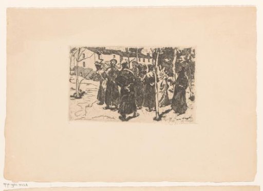 Group of men with caps and overcoats