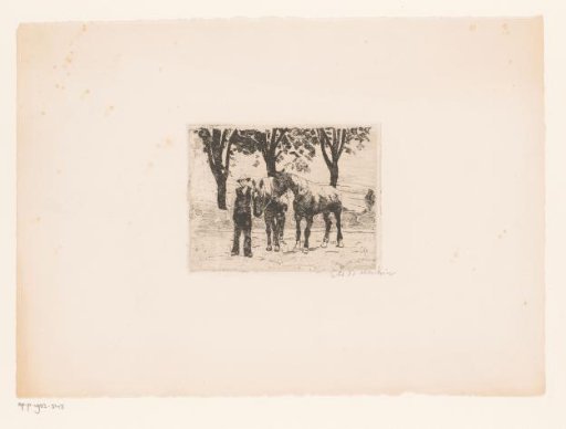 Peasant with two horses